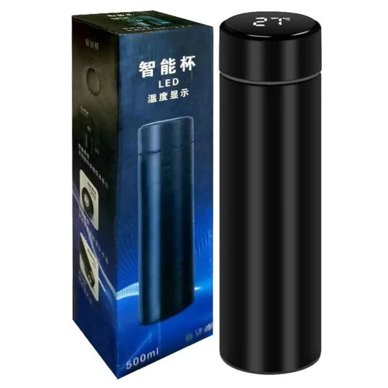 Temperature Display Thermos Water Bottle 500ML Stainless Steel Insulated Hot and Cold Flask with LED Display (Random Colors) - jnty.pk